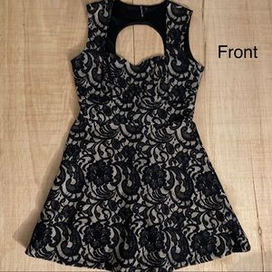 HEARTSOUL 🖤 Lace Overlay Fit & Flare Dress - M